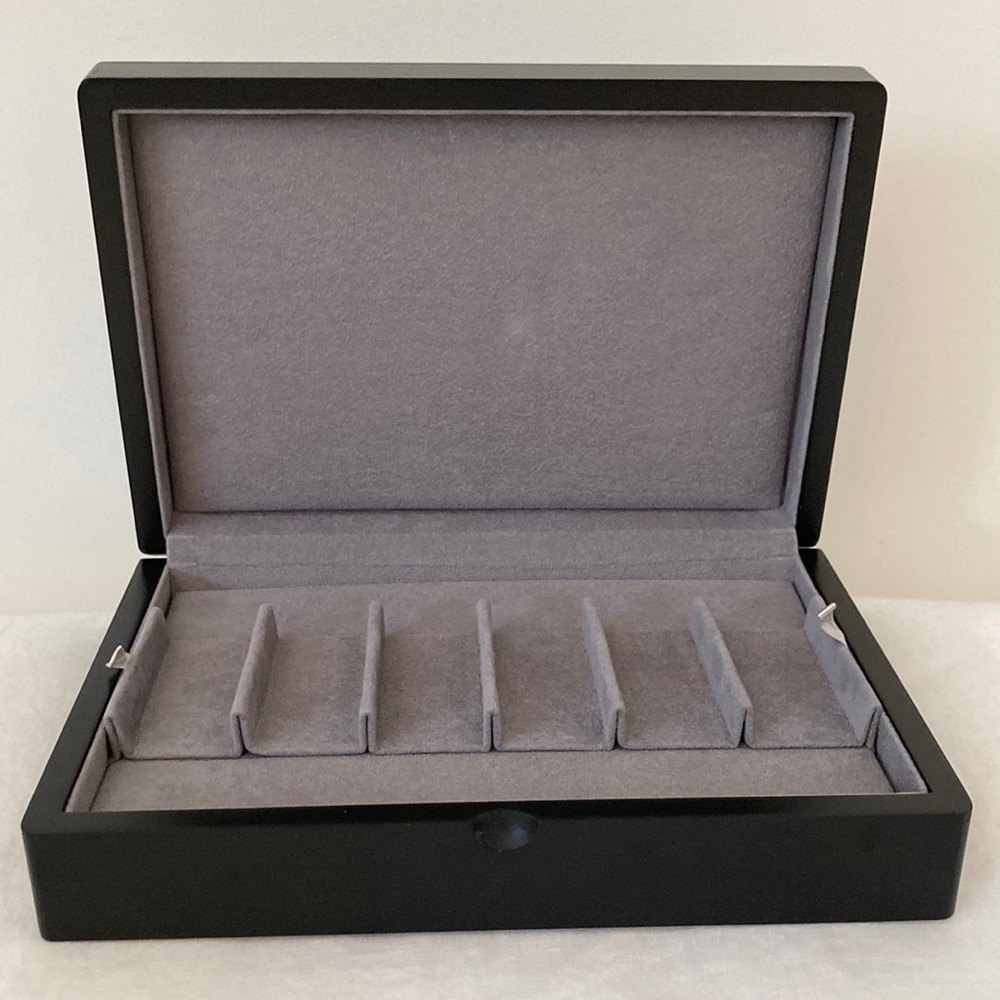 Caddy Bay Collection watch band case obsidian wood